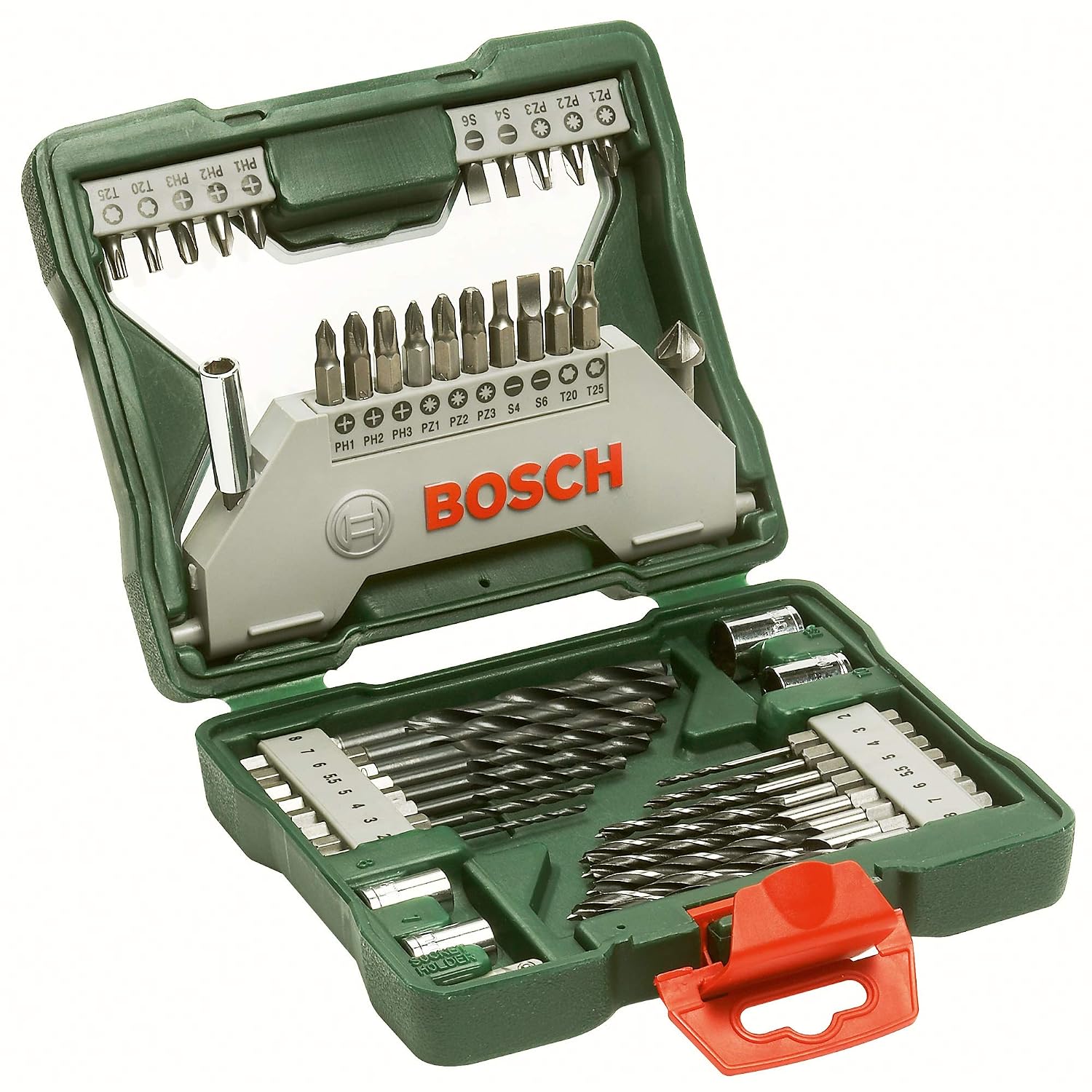 Maletín Bosch X-Line de 54 unidades para taladrar y atornillar Maletín Bosch X-Line de 54 unidades para taladrar y atornillar