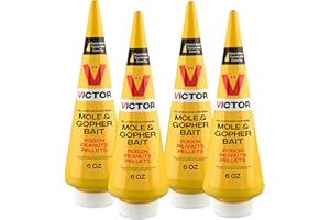 Victor M6006 Outdoor Mole & Gopher Poison Peanuts, Mole and Gopher Killer Bait, 4 Pack