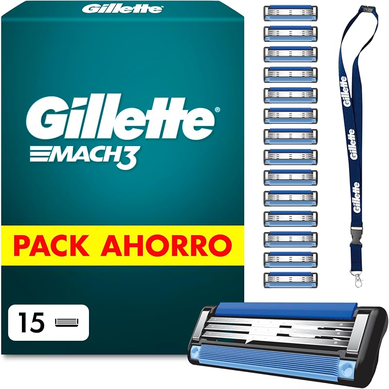 Mach3 Base Cuchillas de Afeitar Hombre, Pack de 15 + Colgante — foto 1 de 7