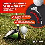 SWIFTEE Premium 10 Degree Golf Tees for Driver or Iron Pack of 10 (Orange) 83mm view 5
