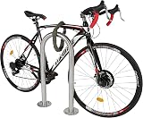 The Workplace Depot Galvanised Steel Cycle Stand Bike Hoop Freestanding Bicycle view 2