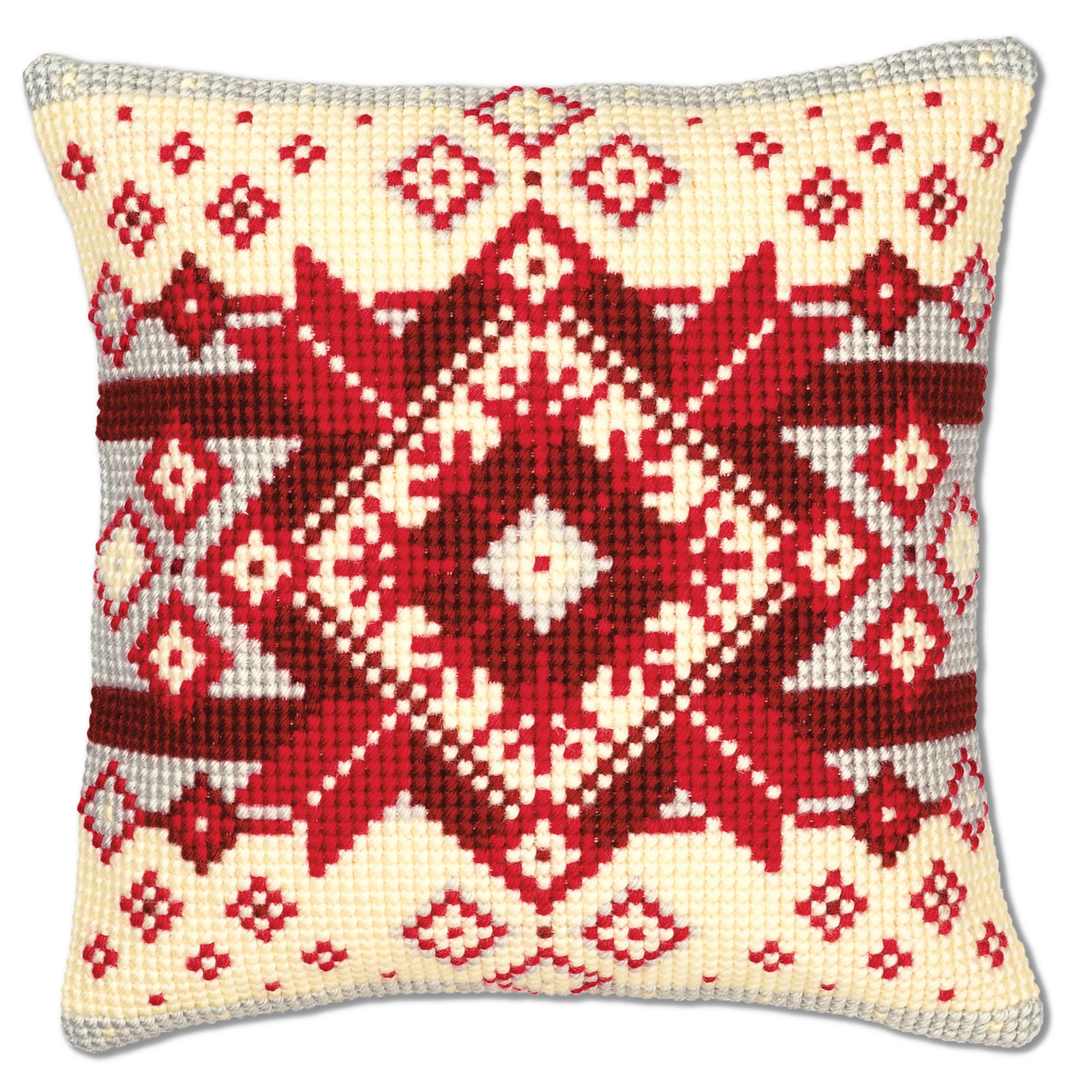 Vervaco Geometric Cross Stitch Cushion 2, Multi-Colour