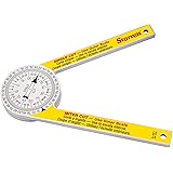 Starrett Miter Saw Protractor, Prosite 505P-7, Angle Finder Gauge Cutting Guide Tool with Laser Scales for Carpenters, Plumbe