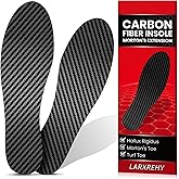 1 Pair Carbon Fiber Insole for Men & Women: 1.2mm Thick Rigid Shoe Insert Support Turf Toe, Foot Fractures, Hallux Rigidus & Limitus for Sports, Hiking, Trekking - Alternative to Post Op Shoe, 275mm