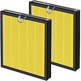 Vital 100S Pet Care Replacement Filter Compatible with LEVOIT Vital 100S Air Purifier, 3-in-1 HEPA Activated Carbon Vital 100S-P Filter, Vital 100S-RF-PA (LRF-V102-YUS), 2 Pack, Yellow