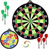 Magnetic Dart Board Set with 8 Darts, Indoor Outdoor Games for Family and Friends, Safe Design for Adults