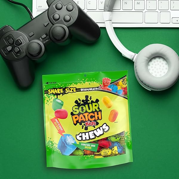 SOUR PATCH KIDS CHEWS SOFT & CHEWY CANDY, SHARE SIZE, 8.12 OZ