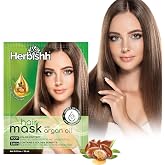 Herbishh Argan Hair Mask-Deep Conditioning &amp; Hydration For Healthier Looking Hair-25gm for very Dry, Weak, Stressed Out Hair, No Sulphates, No Parabens