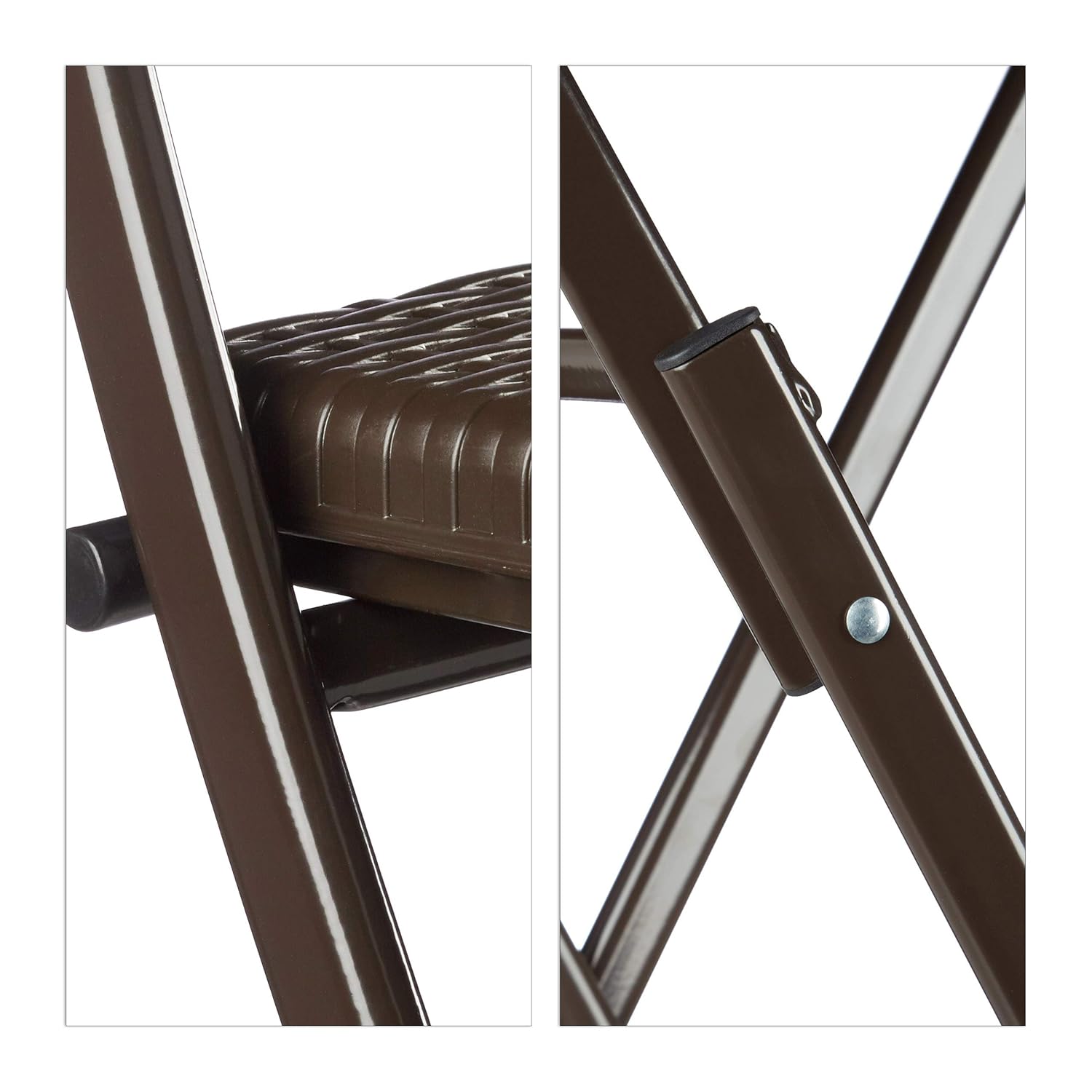 Relaxdays 2 Sillas Plegables De Jardin Bastian Marr oacute n 82 X 44 X