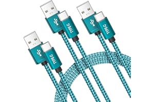 Basesailor iPhone 16 15 CarPlay Cable 3Pack 3.3/6.6/10FT,USB A to USB C Charging Charger Cord for Apple iPhone Pro Max,iPad 10 Air 5,Samsung Galaxy S24 S23 S22,Z Flip Fold,A33 A34,A42,A54 A53 A52 A51