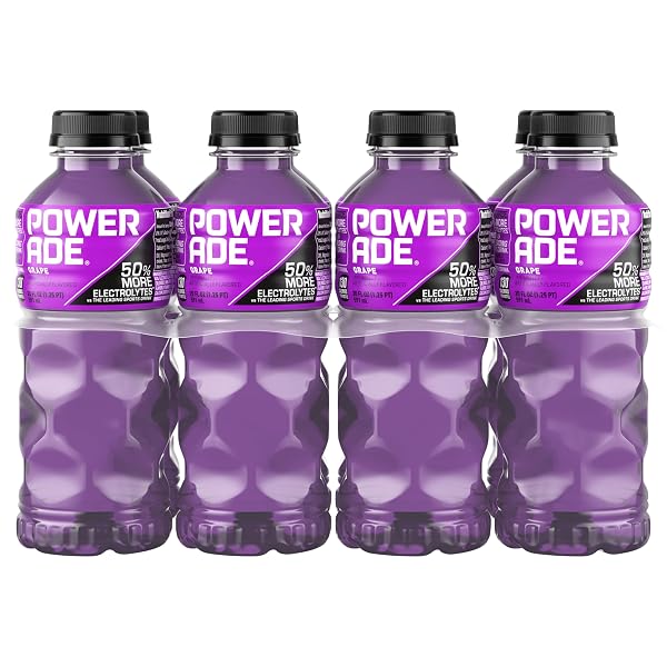POWERADE SPORTS DRINK GRAPE, 20 OUNCE (PACK OF 8)