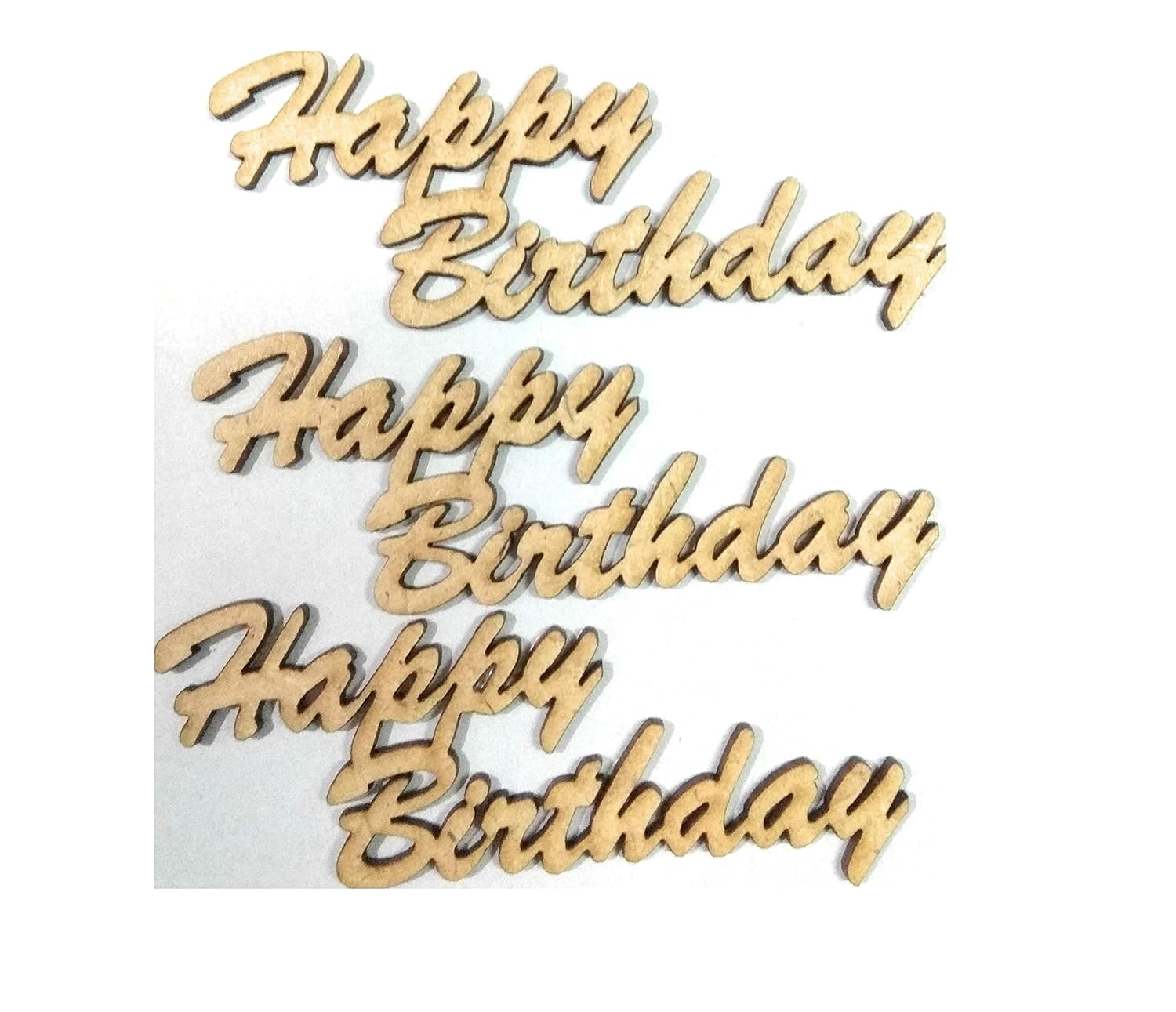Buy Arham Mktg 3pcs Happy Birthday Wooden Letters Wood Slices Gift