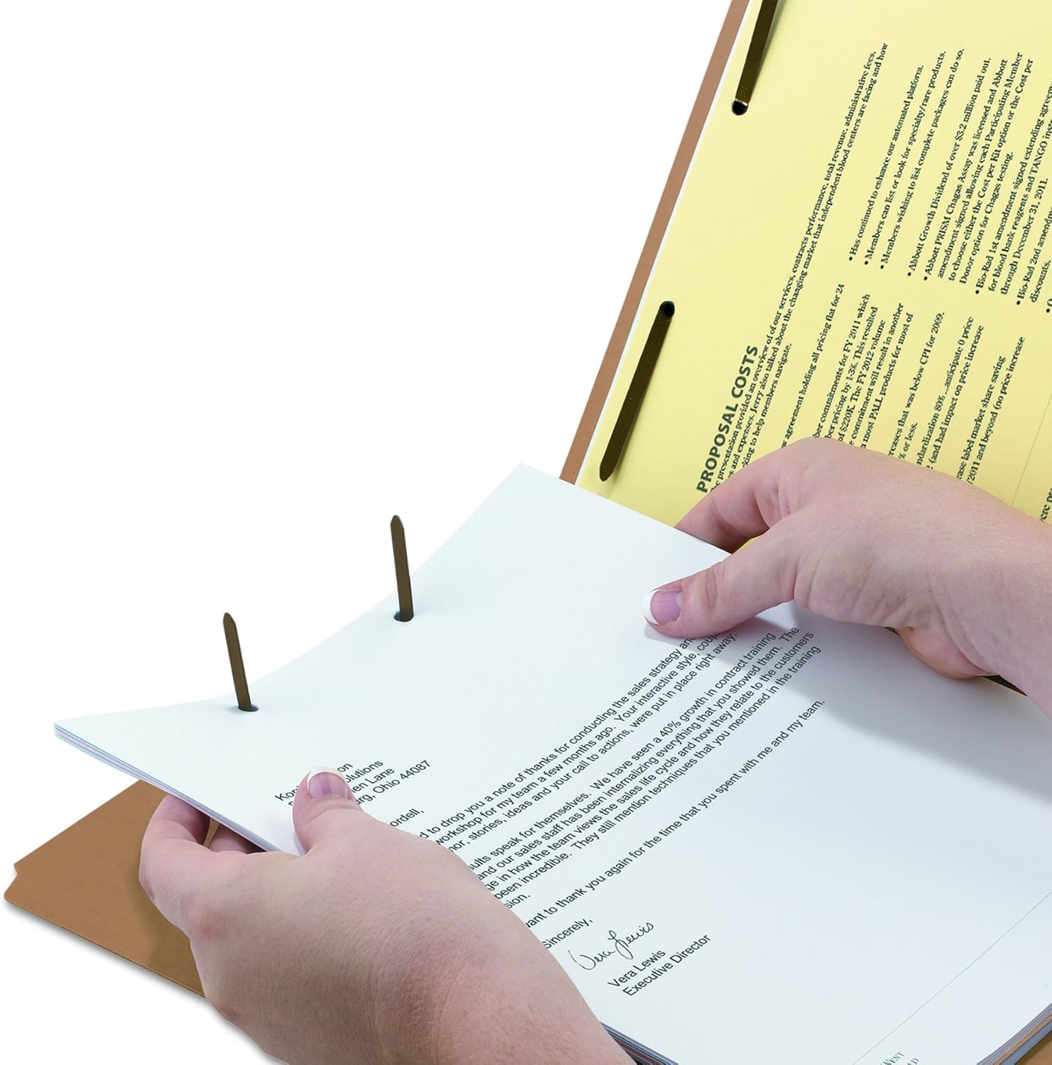 Smead Fastener File Folder, 2 Fasteners, Reinforced 1/3-Cut Tab, Letter Size, Kraft, 50 per Box (14837): Industrial & Scientific