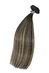 UGOSTRAYS Mushroom Brown Hair Extensions Real Human