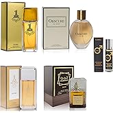Men's Cologne Gift Set - Variety Pack of 4 Long Lasting Fragrances with 10ml Pheromone Cologne (1 Billion/1 Billion Lucky/Humrah Buni/Obscure Men)