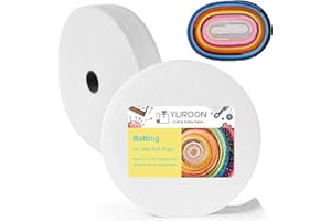 Batting Strips for Jelly Roll Rugs 2-1/4 Inch by 50 Yard, 2 Roll, Total 100 Yard