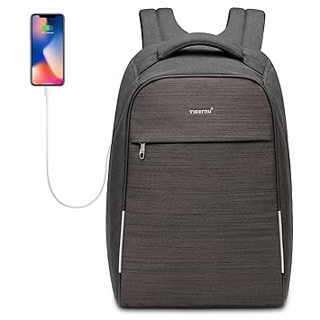Norsens Anti Diebstahl Rucksack mit USB Ladeanschluss Herren Damen Business Rucksack 15,6 Zoll für Notebook Arbeit Reisen Uni