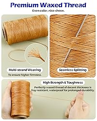 Leather Upholstery Sewing Waxed Thread: PLANTIONAL