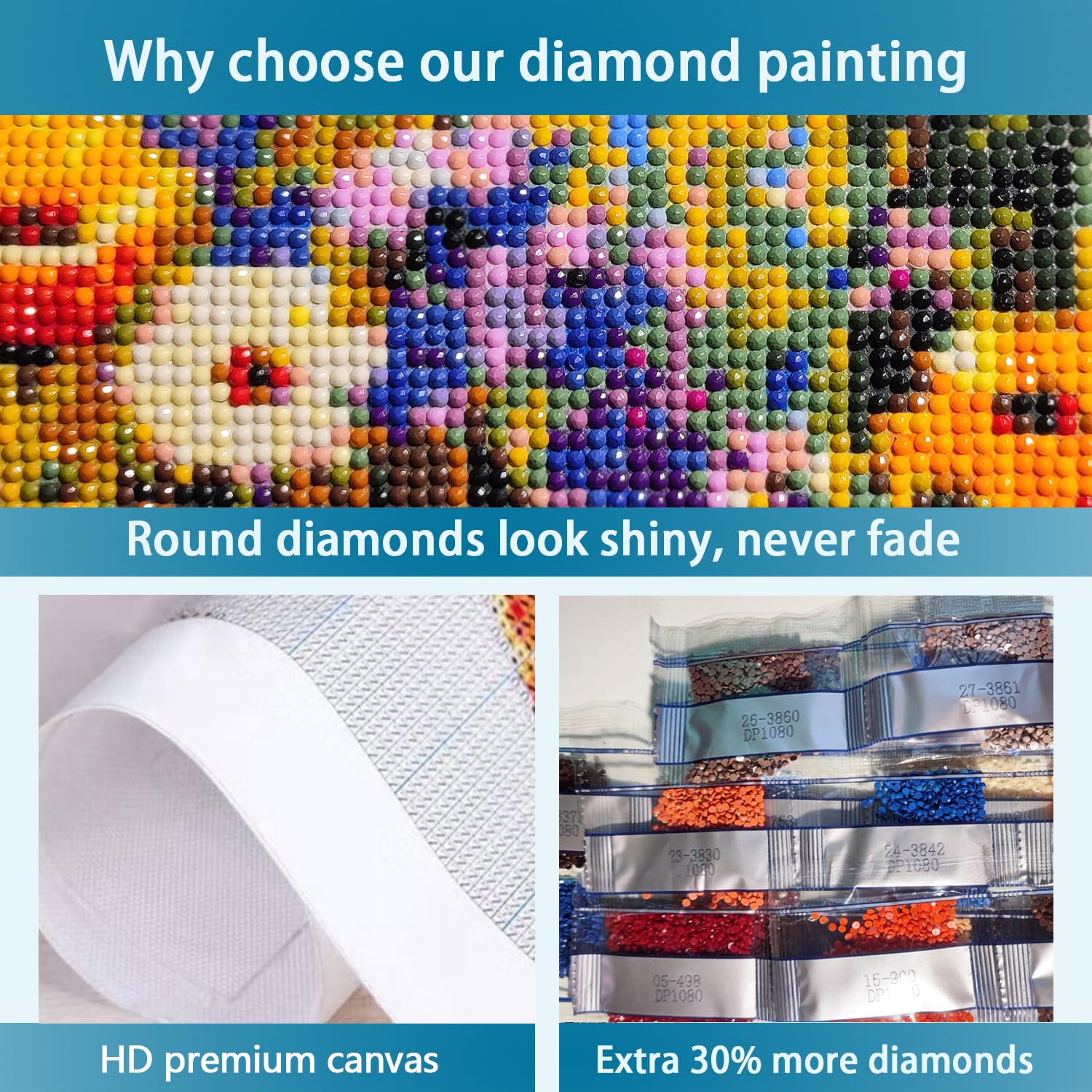 TOPMCYSG Faith,Hope,Love Diamond Art Kits for Adults,Inspirational 5D Diamond Painting Kits for Beginners,DIY Paint with Round Full Drill Diamond Dots Gem Painting for Adults,Home Decor 13.78x13.78 in