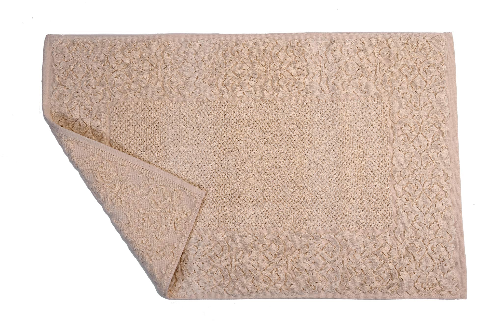 HomeLife Super Absorbent Bath Mat - 40 x 60 cm Cotton & Polyester Blend Machine Washable Rugs - Quick Dry Bath Mat with no Anti-slip Backing - Made in Italy Embossed Design Bathroom Carpet