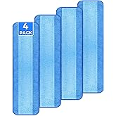 4-Pack 18 Inch Microfiber Mop Pads Compatible with Bona, Washable Reusable | Compatible With Bona And Similar 18" Mops; Dual-Sided Microfiber For Wood, Tile, Laminate, Vinyl And Stone Floors