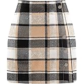 Timormode Plaid Mini Skirt for Women 2026 High Waist A Line Pencil Spring Skirts Casual Bodycon Skirt