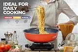 INTIGNIS Deep Non-Stick Frying Pan with Lid 28 cm GREBLON Ceramic Coating view 3