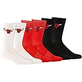 Ultra Game Men's NBA Official Athletic Cushioned Core Logo Team Crew Socks-3 Pack