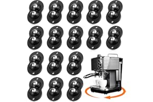 Leumoi Self Adhesive Caster Wheels Appliance Rollers Appliance Sliders for Kitchen Appliances 360° Swivel Universal Mini Caster Wheels Small Kitchen Appliances(16 Pcs, Classic Double Bead)