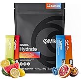 Mikra Hydrate Electrolytes Powder Packets - Variety Pack, Sugar Free Hydration Powder Sticks, Naturally Flavored Electrolyte Drink Mix for Needed Hydration Support, Daily Wellness and Workout, 12 Pack