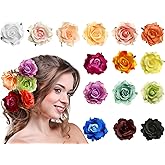15 Pieces Flower Hair Clip for Women Rose Floral Pins Accessories for Wedding(Stylish Colors)