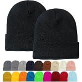 ZOORON Beanie for Men Women Slouchy Winter Beanie Hats Cuffed Skull Caps | Unisex, Double-Layer Warmth, Soft, Secure Fit, Windproof, Idea for Outdoor Work,Ski, Dog Walking, Daily use, Mens Gifts