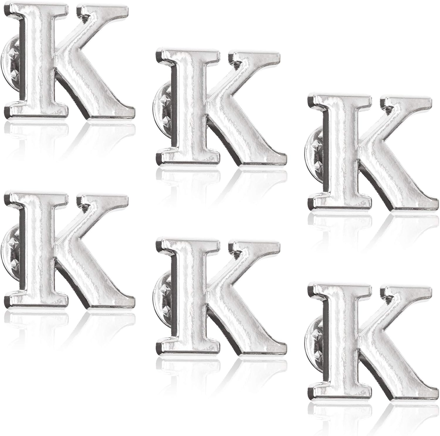 Bright Creations Alphabet Letter Lapel 6 Pack K Monogram