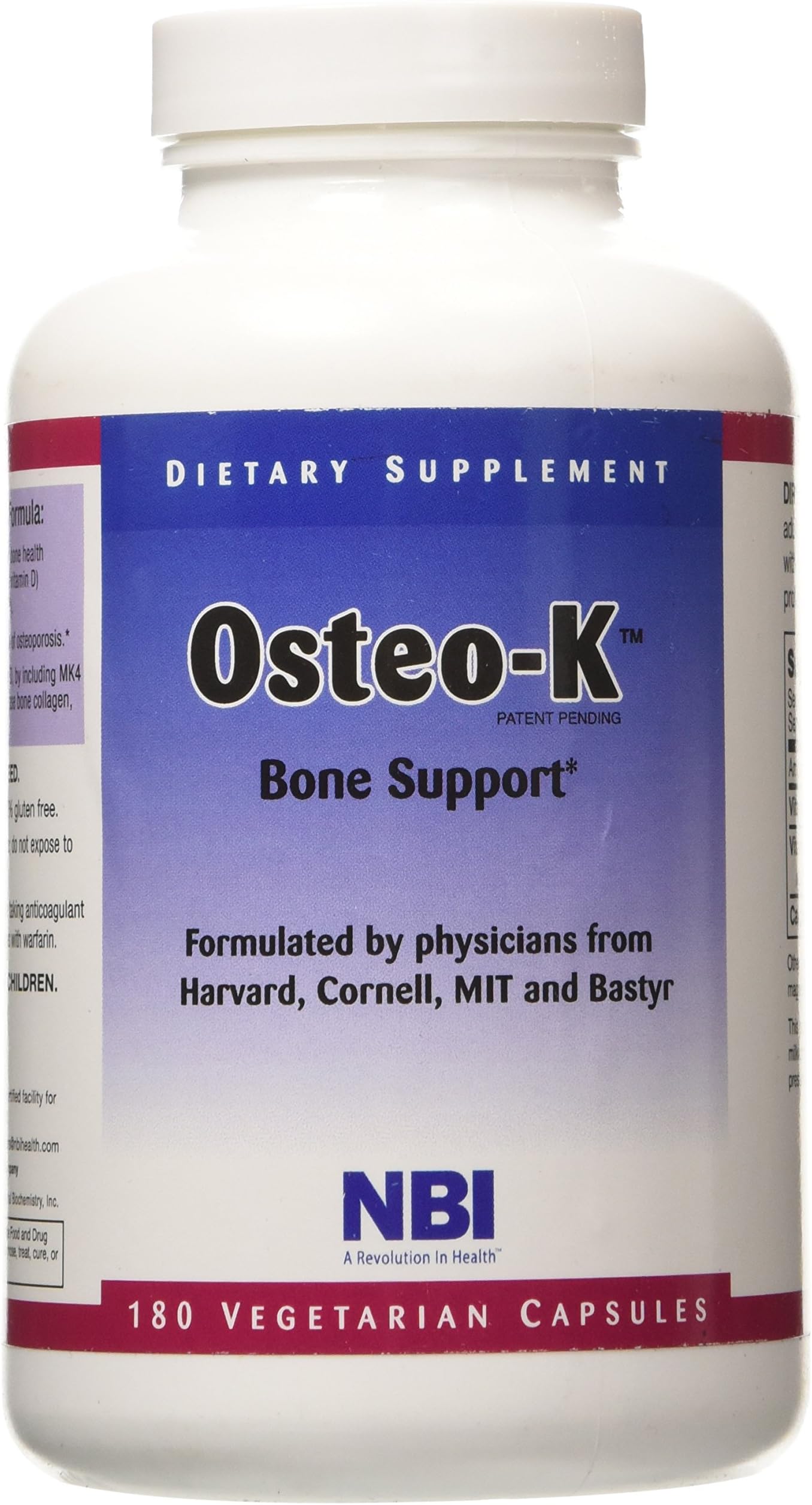 Nutritional Biochemistry, Osteo-K - 180 Capsules