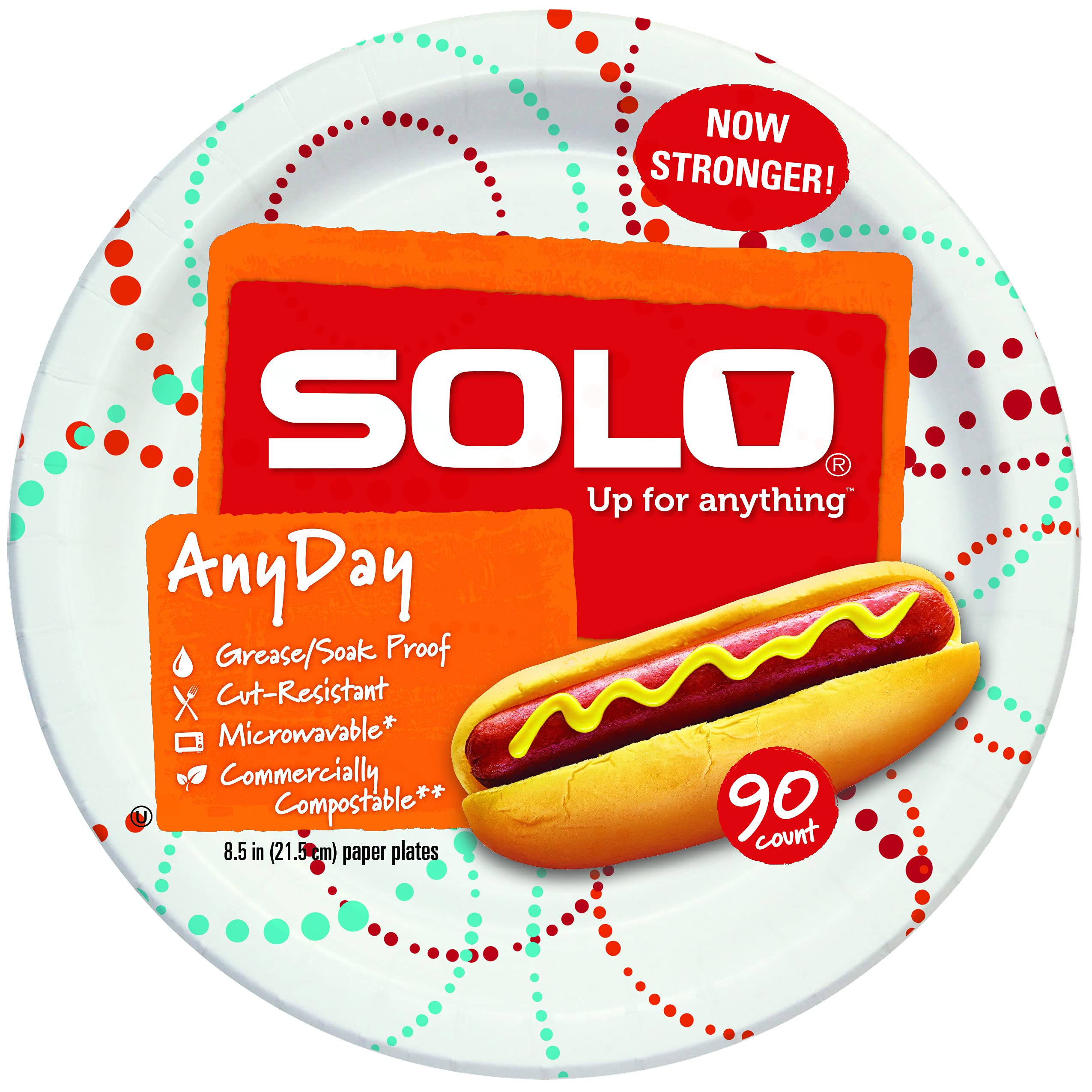 Solo ARD990-K1281 Any Day Paper Plates, 8.5 Inch, 360 Count