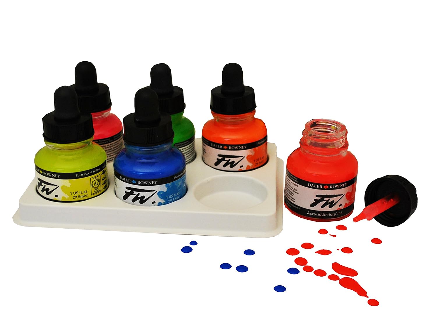 FW NEON COLOURS SET (6), red, 30 ml - Image 3