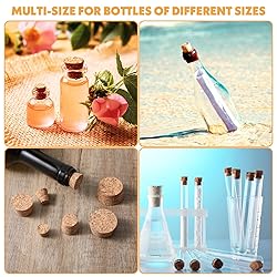 30Pcs Cork Stoppers, 6 Sizes Corks for