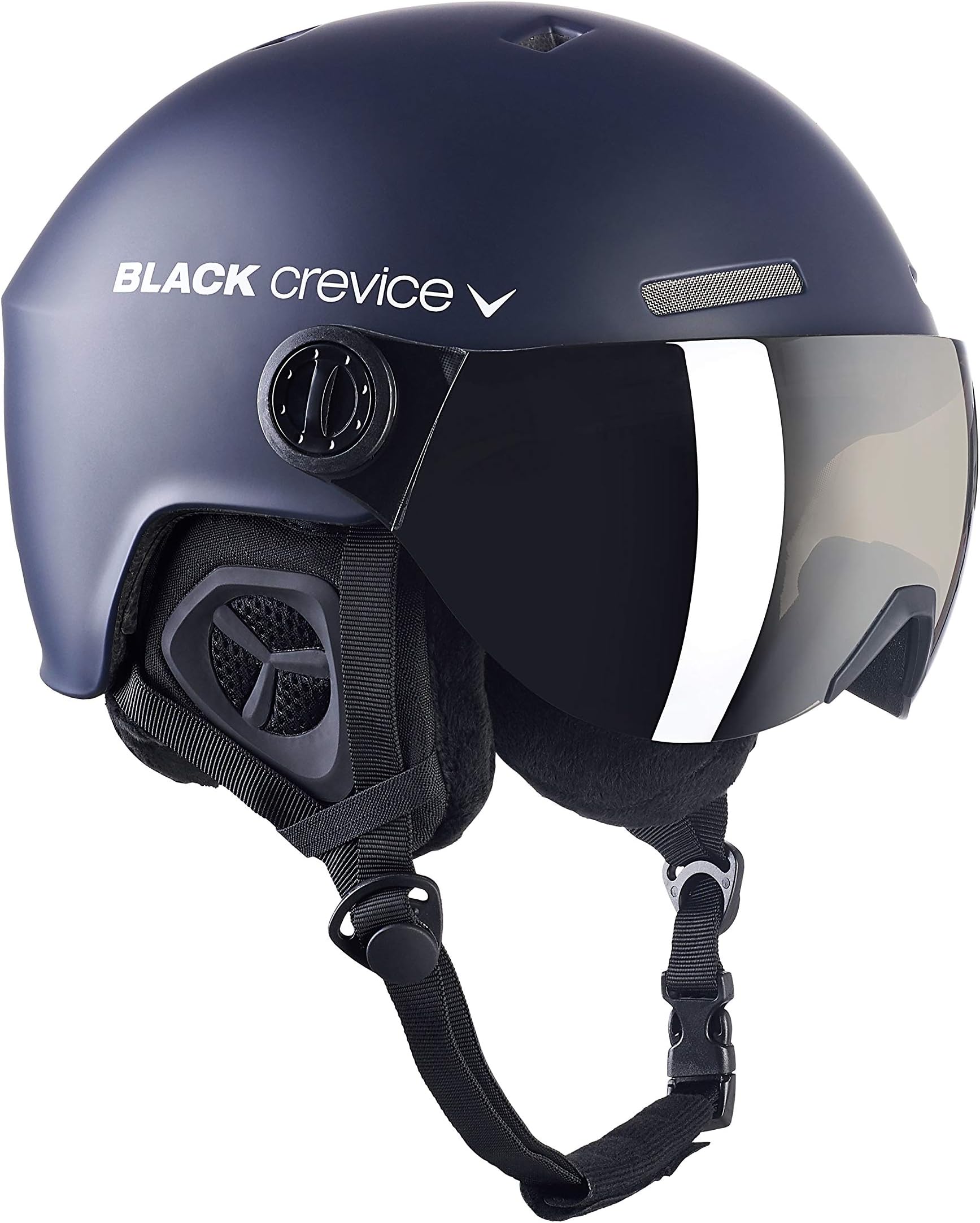 Black Crevice Arlberg Ski Helmet with 2 Visors
