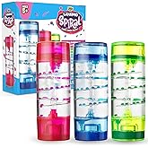 YoYa Toys Liquimo Spiral - Liquid Motion Bubbler (3 Pack) - Hourglass Liquid Timer for Kids and Adults - Stress Relief Fidget Toys for Autistic Children, Desk Décor, Holiday Stocking Stuffers