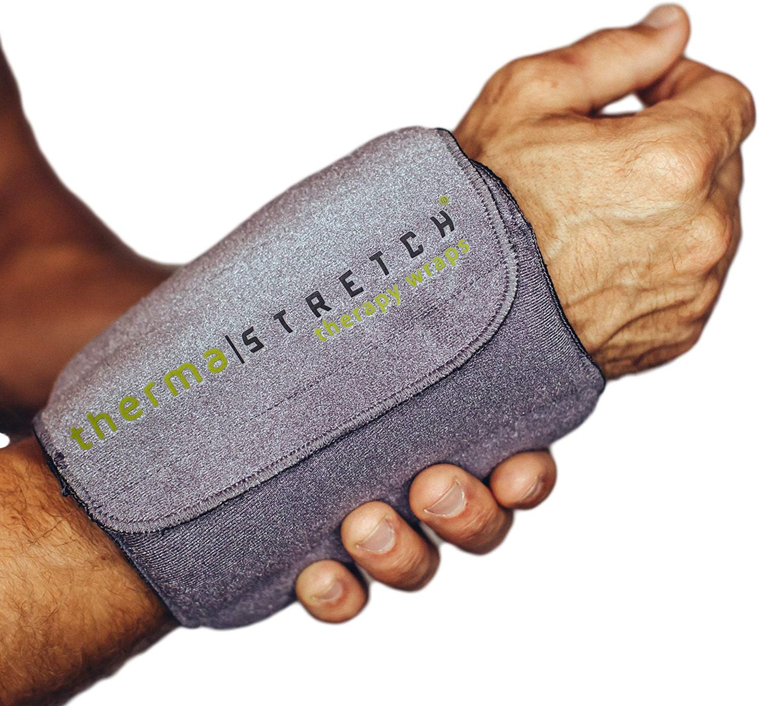 THERMA-STRETCH Wrist Heating Pad – Microwaveable Joint Wrap for Arthritis, Carpal Tunnel, Tendinitis, Pain Relief – Natural, Adjustable and Stretchable Therapy that STAYS