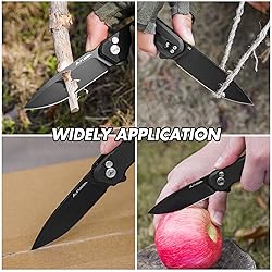 FLISSA Folding Pocket Knife, 4.5" G10 Handle EDC