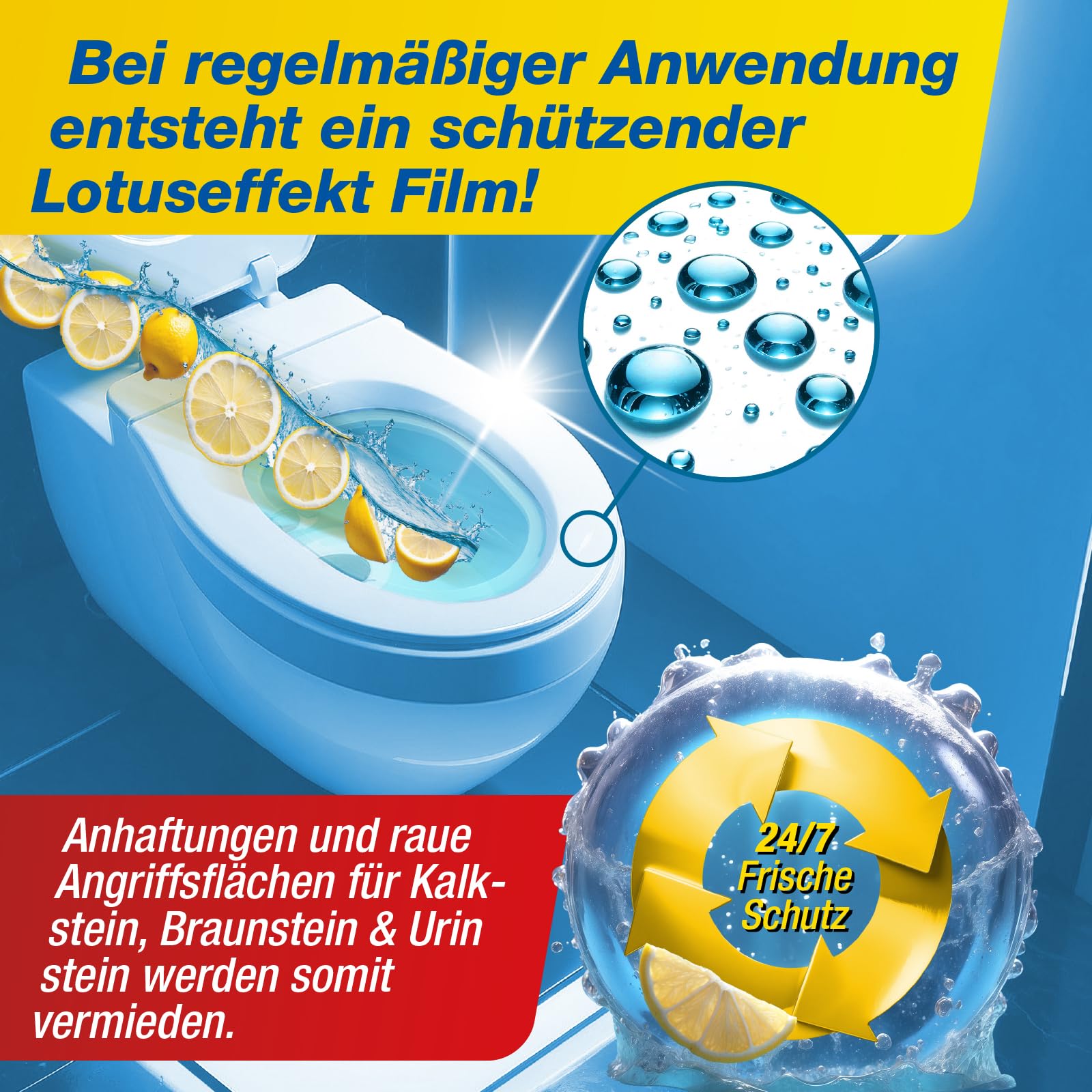 SAUBER MEISTER WC SCHAUMREINIGER PULVER – Extra starker WC Schaum für gründliche Sauberkeit – Kraftvoller WC-Reiniger gegen Kalk & Urinstein – Selbstreinigende Pulverform – 1000 g 6