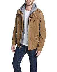 Levi's Men's Washed Cotton Military Jacket with