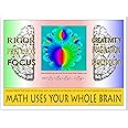 Platonic Realms Math Uses Your Whole Brain Classroom Math Poster, Professional Educational Wall Art for Middle School, High School, College, Dormitory