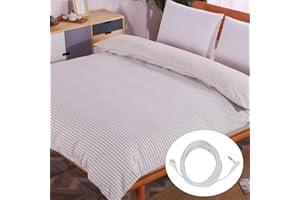 F FINEC Grounding Duvet Cover Twin 71"x87", Earthing Duvet Cover for Improving Sleep, Relieving Anxiety and Help with Relaxing, Soft Organic Cotton & Silver Fiber, Small Stripe Beige