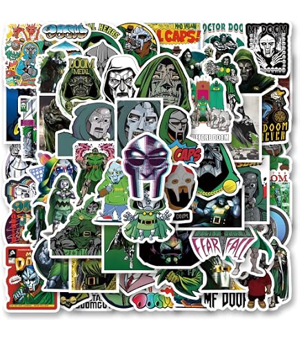 DOOM Madvillain 'All Caps' Sticker - Hip Hop Decal For Cars, Laptops, Windows, Waterproof