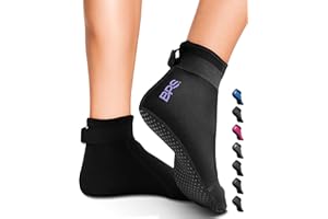BPS New Zealand 'Smart' 3mm Neoprene Socks - Glued & Stitched Anti-Slip Wetsuit Swim Socks Dive Boots for Beach Water Sports