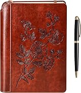 SETTINI Flower Journal for Writing Gift Set Hardcover Vegan Leather 192 Pages