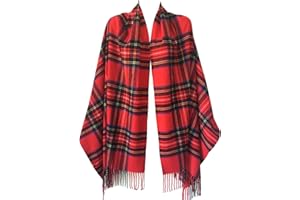 NY GOLDEN FASHION Women Oversized Scottish Clan Tartan Plaid Cashmere Feel Shawl Wrap Winter Scarf