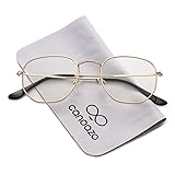 Canoazo Retro Clear Glasses Women Men Square Fake